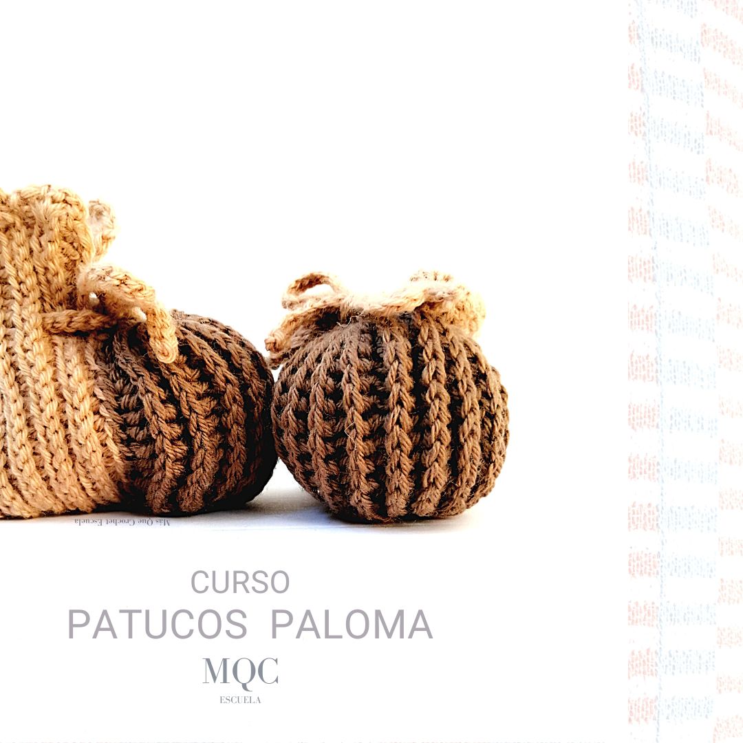 Patucos Paloma. Cursos online de crochet