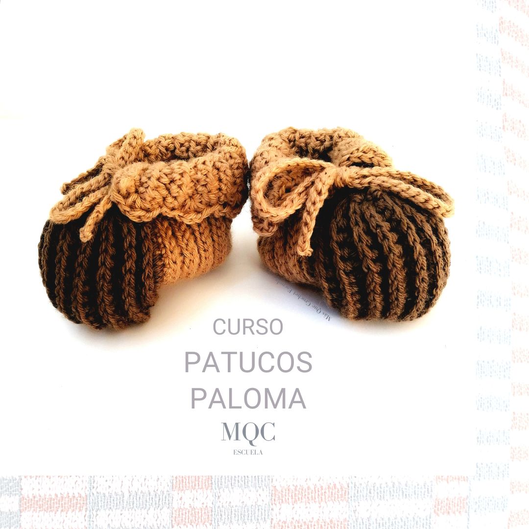 Patucos Paloma. Cursos online de crochet